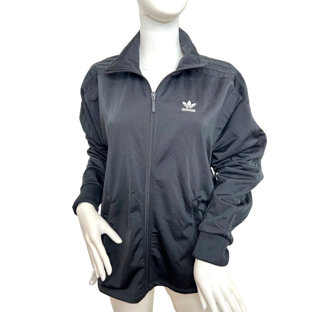 Adidas Originals Women’s Laced Track Jacket US XS Black White Full Zip HK5071